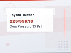 Toyota Tucson Oem Tire Size and Pressure Specifications Guide